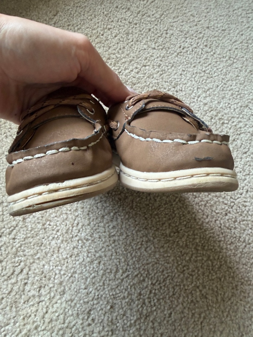 Sperry Tan Leather Boat Shoes - Picture 2 of 5